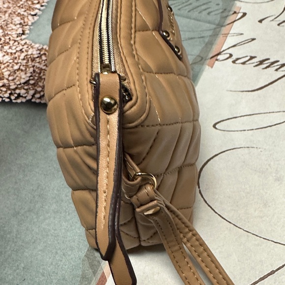 Joan & David Quilted Tan Wristlet - Picture 2 of 4